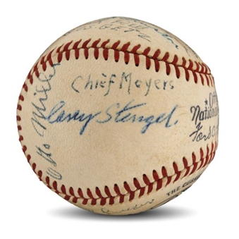 1916 Brooklyn Dodgers National League Champion Team Signed Baseball With 18 Signatures